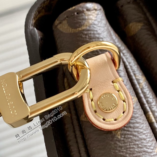 LV專櫃經典款特級全鋼法國原廠皮POCHETTE METIS手袋女包 M44875 路易威登老花郵差包 dn1228